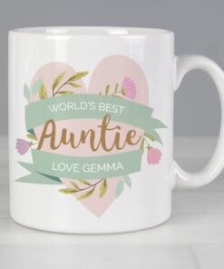 Personalised Floral Heart Mothers Day Mug