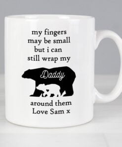 Personalised My Fingers May Be Small Bears Mug