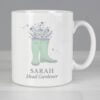 Personalised Floral Wellies Mug