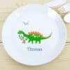 Personalised Dinosaur Plastic Plate