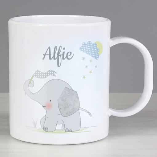Personalised Hessian Elephant Plastic Mug