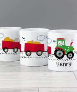 Personalised Tractor Plastic Mug