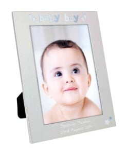 Personalised Silver 5x7 Baby Boy Photo Frame