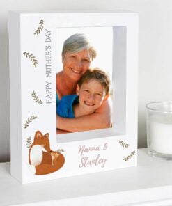 Personalised Mummy and Me Fox 5x7 Box Photo Frame