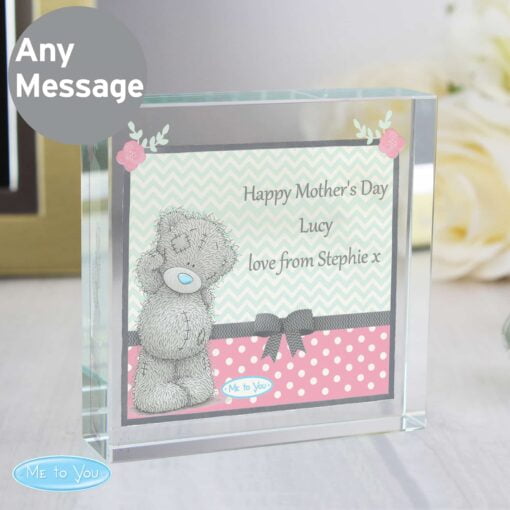 Personalised Me To You Pastel Polka Dot for Her Large Crystal Token
