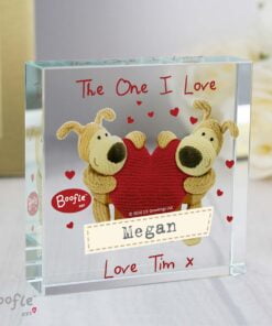 Personalised Boofle Shared Heart Large Crystal Token