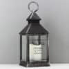 Personalised Elegant Diamond Rustic Black Lantern