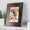 Personalised Bestie 4x6 Diamante Glass Photo Frame