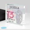 Personalised Me To You Sparkle & Shine Birthday Large Crystal Token