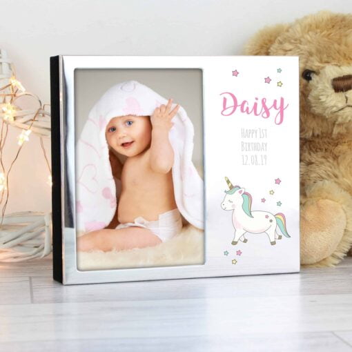 Personalised Baby Unicorn 4x6 Photo Frame Album