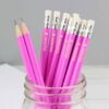 Personalised Butterfly Motif Pink Pencils