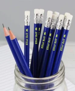 Personalised Alien Motif Blue Pencils