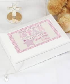 Personalised Twinkle Girls White Keepsake Box