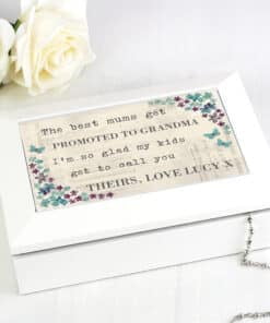 Personalised Forget me not Jewellery Box