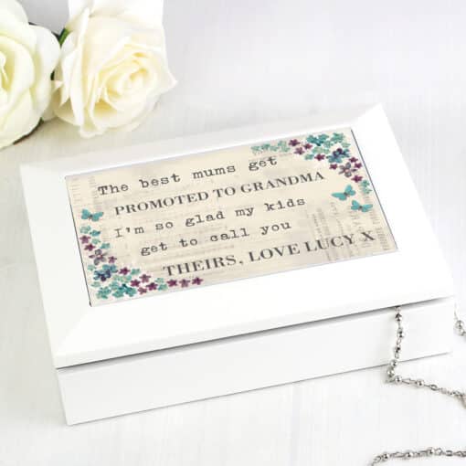 Personalised Forget me not Jewellery Box