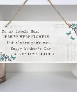 Personalised Forget me not Wooden Sign