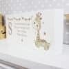 Personalised Hessian Giraffe Wooden Block Sign
