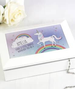 Personalised Unicorn Jewellery Box