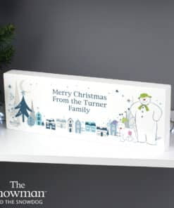 Personalised The Snowman and the Snowdog Wooden Block Sign