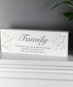 Personalised Branches Wooden Block Sign