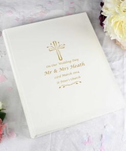 Personalised Gold Cross Traditional Album