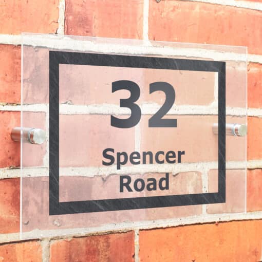Personalised Marble Acrylic Address Signs