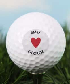 Personalised Heart Golf Ball