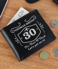Personalised Classic Whisky Leather Wallet