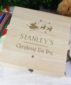 Personalised Large Wooden Christmas Eve Box