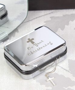 Christening Cross Necklace Box