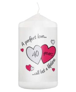 Perfect Love Ruby Pillar Candle