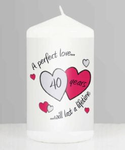 Perfect Love Ruby Pillar Candle