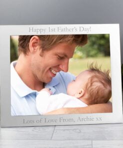 Personalised 10×8 Landscape Silver Photo Frame