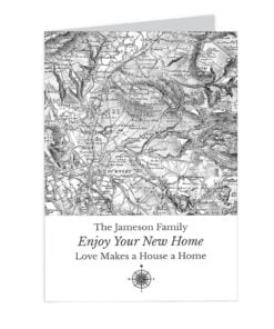 Personalised 1805 – 1874 Old Series Map Compass Card