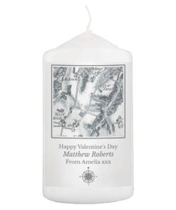 Personalised 1805 – 1874 Old Series Map Compass Pillar Candle