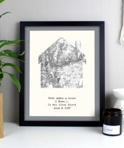 Personalised 1805 – 1874 Old Series Map Home Black Framed Print