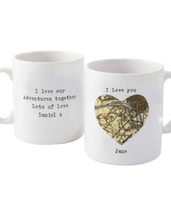 Personalised 1896 – 1904 Revised New Map Heart Mug