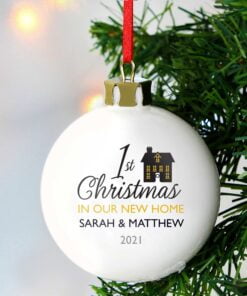 Personalised 1st Christmas in Our New Home Bauble
