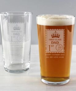 Personalised 1st Class Pint Glass