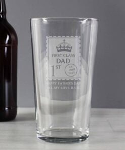 Personalised 1st Class Pint Glass