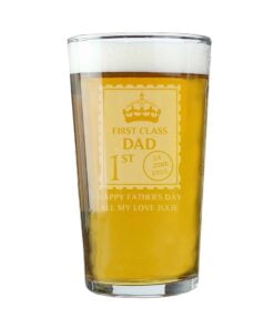 Personalised 1st Class Pint Glass