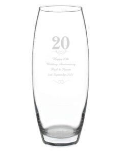 Personalised 20 Years Bullet Vase