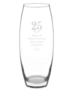 Personalised 25 Years Bullet Vase