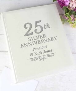 Personalised 25th Silver Anniversary Traditional Album