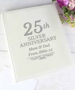 Personalised 25th Silver Anniversary Traditional Album