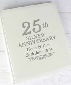 Personalised 25th Silver Anniversary Traditional Album