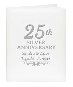 Personalised 25th Silver Anniversary Traditional Album
