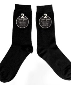 Personalised 2nd Anniversary Mens Socks