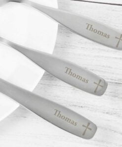 Personalised 3 Piece Cross Cutlery Set