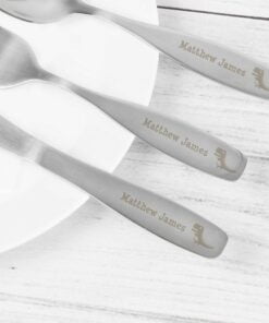 Personalised 3 Piece Dinosaur Cutlery Set